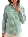 Trendy Ladies Striped Shirt - Mint
